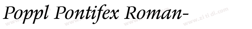 Poppl Pontifex Roman字体转换